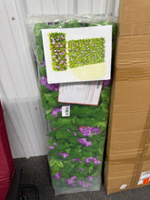 Expandable 22 in. x 120 in. Purple Artificial Hydrangea Hedge Panel Faux Ivy Privacy Fence for Outdoor 1 Piece! (NEW)