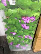 Expandable 22 in. x 120 in. Purple Artificial Hydrangea Hedge Panel Faux Ivy Privacy Fence for Outdoor 1 Piece! (NEW)