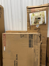 White Full Size Loft Bed with Storage Staircase, Desk, Shelves and 2 Drawers! (BRAND NEW - 3 BOXES!)