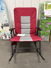Red Foldable Rocking Padded Portable Camping Chair with Backrest and Armrest! (NEW)