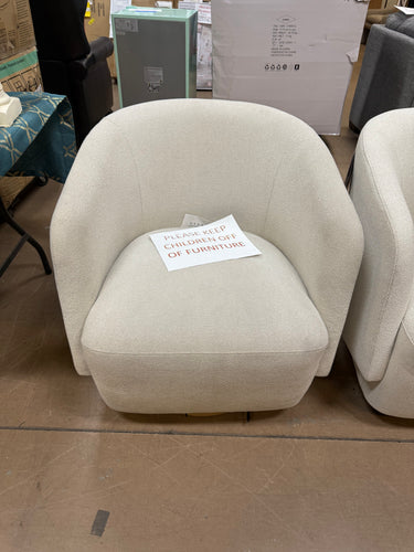 Henredon Murphy Swivel Boucle Chair! (NEW - MINOR SPOTS ON CHAIR!)