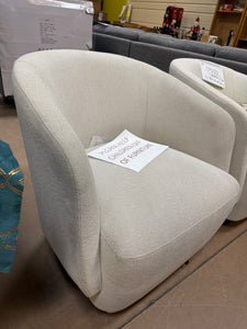 Henredon Murphy Swivel Boucle Chair! (NEW - MINOR SPOTS ON CHAIR!)