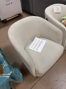 Henredon Murphy Swivel Boucle Chair! (NEW - MINOR SPOTS ON CHAIR!)