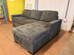 Kendale Sleeper Sofa with Storage Chaise! (NEW OUT OF BOX)