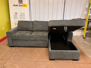 Kendale Sleeper Sofa with Storage Chaise! (NEW OUT OF BOX)