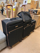 Travelhouse 4 Piece Luggage Set Softside Expandable Lightweight Suitcase with Double Spinner Wheels.(Black)! (BRAND NEW)