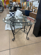 Wrought Iron & Glass 45” Round Outdoor Dining Table! (USED)