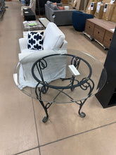 Wrought Iron & Glass 45” Round Outdoor Dining Table! (USED)