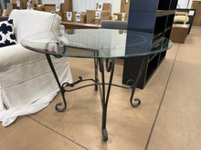 Wrought Iron & Glass 45” Round Outdoor Dining Table! (USED)