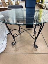 Wrought Iron & Glass 45” Round Outdoor Dining Table! (USED)
