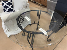 Wrought Iron & Glass 45” Round Outdoor Dining Table! (USED)
