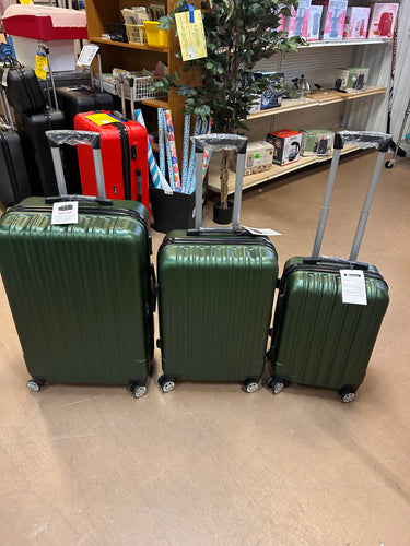 Zimtown 3 Piece Nested Spinner Suitcase Luggage Set With TSA Lock Green! (BRAND NEW)