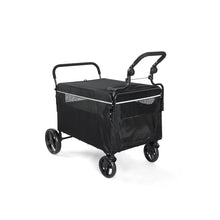 2-in-1 Dog Stroller Wagon with Ramp, Foldable All-Terrain Pet Cart with Push/Pull Handle & Brake for Medium to Large Dogs, Outdoor Use! (NEW IN BOX)