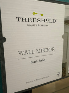 Threshold Wall Mirror Black, 30”x42”! (NEW)
