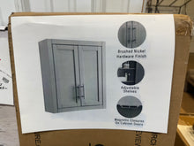 Crosley Savannah 22 in. x 26 in. x 8 in. Surface-Mount Medicine Cabinet in Gray!! NEW IN BOX!!