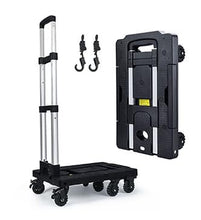 Hand Truck,LIDTOP Folding Hand Truck Foldable with 7 Wheels Heavy Duty Hand Truck Dolly Foldable Utility Folding Cart Adjustable Handle with 2 Brake for Luggage,Travel Shopping Moving Office**New**