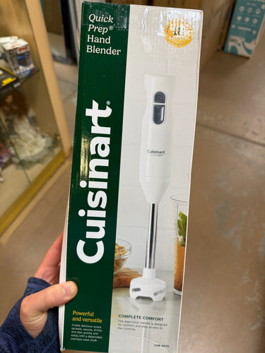 Cuisinart Quick-Prep Single-Speed Hand Blender - White - CHB-60TG: 250W Immersion Blender, Handheld Mixer, Stainless Steel! (NEW IN BIX)