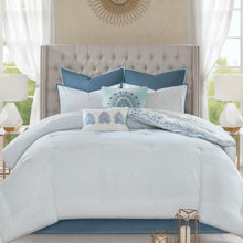 Isla 8 Piece Reversible Cotton Floral Comforter Set, King Size! (NEW)