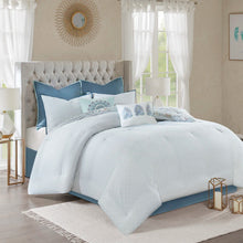 Isla 8 Piece Reversible Cotton Floral Comforter Set, King Size! (NEW)