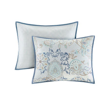 Isla 8 Piece Reversible Cotton Floral Comforter Set, King Size! (NEW)
