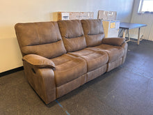 Brown Fabric Manual Reclining Sofa! (DEPARTMENT STORE RETURN!) - (PLEASE READ DESCRIPTION)