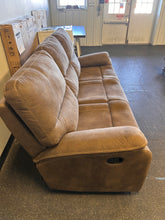 Brown Fabric Manual Reclining Sofa! (DEPARTMENT STORE RETURN!) - (PLEASE READ DESCRIPTION)