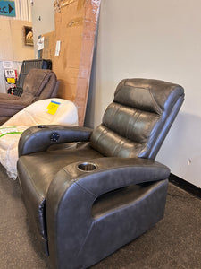 Altino Leather Power Recliner! (DEPARTMENT STORE RETURN! - HEADREST & FOOTREST HAVE WORN IN SPOTS)