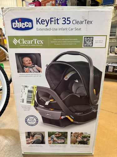 Chicco KeyFit 35 ClearTex FR Chemical Free Infant Car Seat, Shadow! (NEW IN BOX)