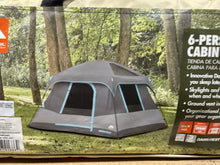 Ozark Trail 10' x 9' 6-Person Dark Rest Cabin Tent w/Skylight Ceiling Panels, 15.4 lbs!! NEW IN CARRY BAG!!