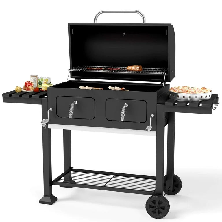 Summit Living 34'' Charcoal Grill Extra Large Portable BBQ Grill, Black! (NEW IN BOX)