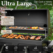 Summit Living 34'' Charcoal Grill Extra Large Portable BBQ Grill, Black! (NEW IN BOX)