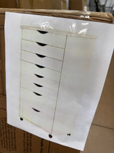 White 6+2 Drawer Wide Roll Cart, White! (NEW IN BOX)