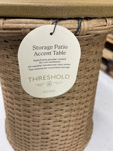 Wicker Storage Patio Accent Table from Threshold- new