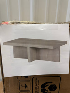 Elna 44 in. Alder White Rectangle MDF Top Coffee Table! (NEW IN BOX)