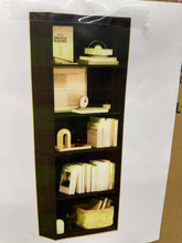 GEHRY 71.42 in. Tall Darkwood Wood 5-Shelf Bookcase, Black! (NEW IN BOX)