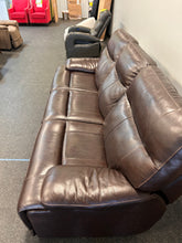 Harvey Leather Power Reclining Sofa with Power Headrests!! - NEVER USED - BLEMISH FROM SHIPPING!)