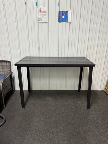 Black Metal Outdoor Counter Height Dining Table! (NEW)