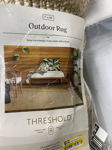 7 ft by 10 ft Woven Outdoor Rug Natural - Threshold