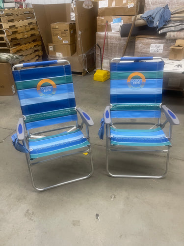 Set of two Ocean Zero high boy beach chairs - brand new!