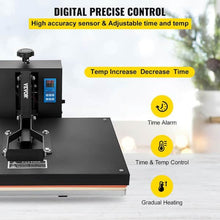 VEVOR
Heat Press Machine 16 in. x 24 in. Clamshell Sublimation Transfer Printer Teflon Coated Silicone Sponge Powerpress- used