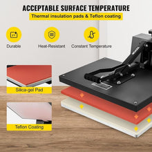 VEVOR
Heat Press Machine 16 in. x 24 in. Clamshell Sublimation Transfer Printer Teflon Coated Silicone Sponge Powerpress- used