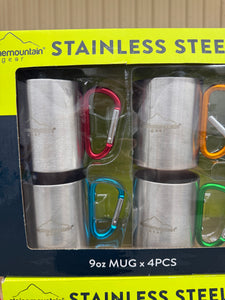 Alpine Mountain Gear Stainless Steel Coffee Mugs Set for Home Outdoor 5 Pcs! (NEW IN BOX)