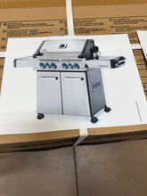 (NATURAL GAS!!) - Napoleon Prestige 500 4-Burner Natural Gas Grill in Stainless Steel with Infrared Side and Rear Burners and Rotisserie Kit! (NEW IN BOX)
