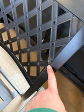 8-Piece Metal Patio Outdoor Dining Set with Slat Rectangle Table, 2 Elegant Swivel Chairs with Beige Cushions, and 15Ft LED Umbrella W/Base! (NEW - SCRATCHED FROM SHIPPING)