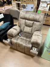 42.7" Wide Oversize Microfiber Lift Assist Reclining Chair with Massage Heating & Dual Hidden Cupholders & USB & Side Pocket!! BRAND NEW!!