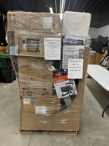 THIS PALLET IS A WHOPPER!

Jumbo extra tall General Merchandise pallet load number 2380

 

OVER 7 FT TALL!