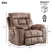 42.7" Wide Oversize Microfiber Lift Assist Reclining Chair with Massage Heating & Dual Hidden Cupholders & USB & Side Pocket!! BRAND NEW!!