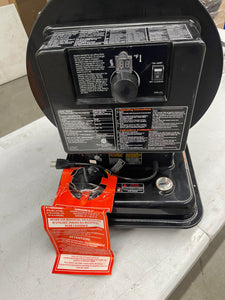 Remington 80,000 BTU Battery Operated Kerosene/Diesel Radiant Space Heater with Thermostat - Battery Not Included- will work with 20 volt DeWalt / Black & Decker / Milwaukee/ Porter Cable batteries 

new and tested - see video on our online catalog