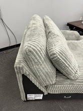 Fuzzy Corduroy Sofa Chaise, Grey! (NEW - RIGHT SIDE CHAISE ONLY)