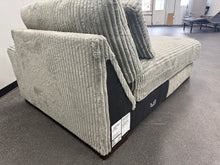 Fuzzy Corduroy Sofa Chaise, Grey! (NEW - RIGHT SIDE CHAISE ONLY)